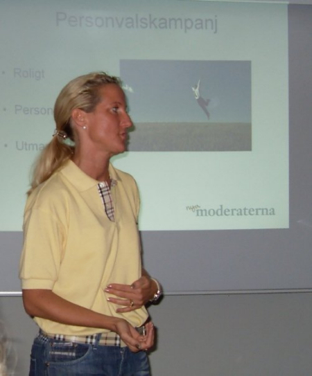 Cecilia Widegren pratar personval p Vstsvensk kommunalkonferens i Bors